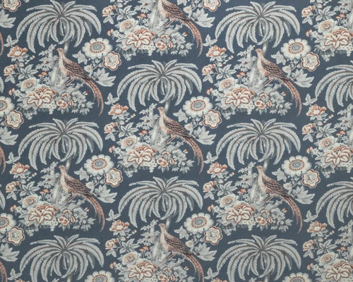 A flat screen shot of the Burdett curtain fabric in Dusky Seaspray by Laura Ashley 