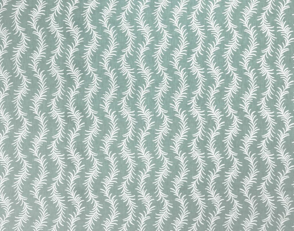 A flat screen shot of the Dee curtain fabric in Spruce by Laura Ashley 