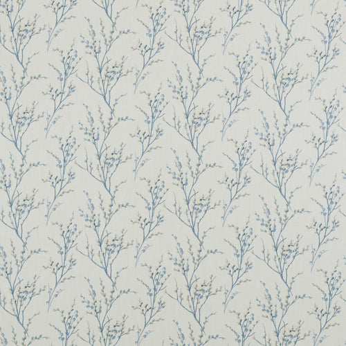A flat screen shot of the Pussy Willow curtain fabric in Seaspray by Laura Ashley