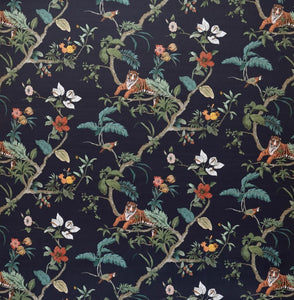 A flat screen shot of the Bengal curtain fabric in Slate by Ashley Wilde