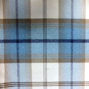 Porter & Stone Balmoral Curtain Fabric | Sky - Designer Curtain & Blinds 