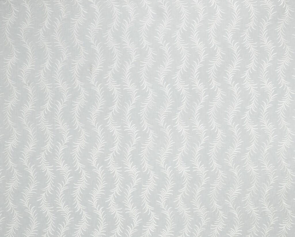 A flat screen shot of the Dee curtain fabric in Slate White by Laura Ashley 