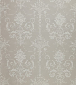 A flat screen shot of the Josette curtain fabric in Dove Grey by Laura Ashley