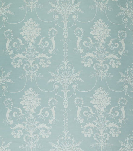 A flat screen shot of the Josette curtain fabric in Duck Egg by Laura Ashley