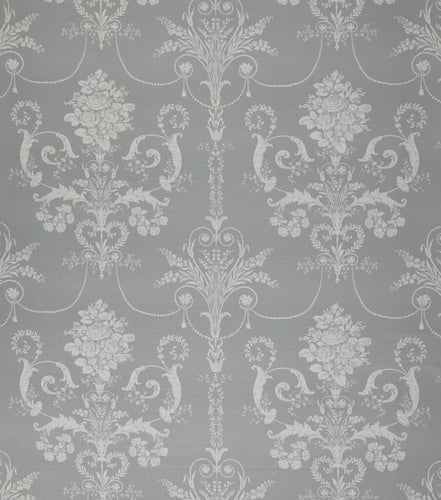A flat screen shot of the Josette curtain fabric in Steel by Laura Ashley