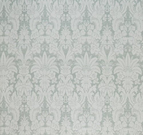 A flat screen shot of the Martigues curtain fabric in Smoke Green by Laura Ashley 