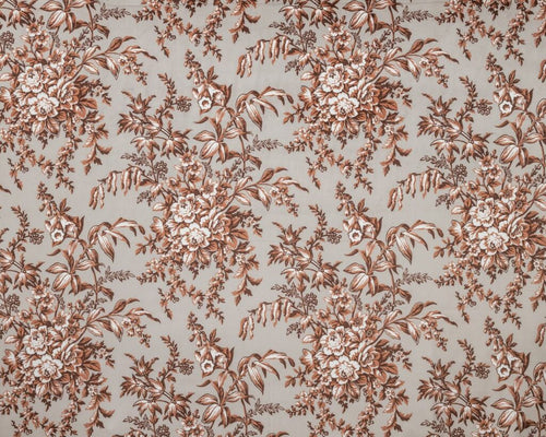 A flat screen shot of the Picardie Velvet curtain fabric in Ember by Laura Ashley 