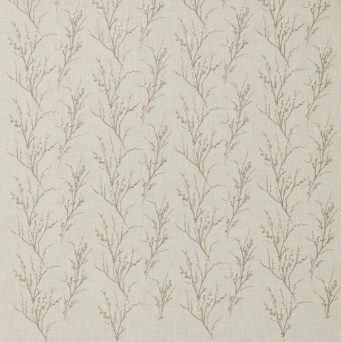 A flat screen shot of the Pussy Willow Embroidered curtain fabric in Blush by Laura Ashley