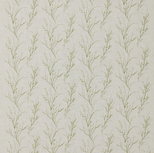 A flat screen shot of the Pussy Willow Embroidered curtain fabric in Hedgerow by Laura Ashley