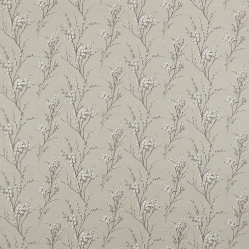 A flat screen shot of the Pussy Willow curtain fabric in Natural by Laura Ashley