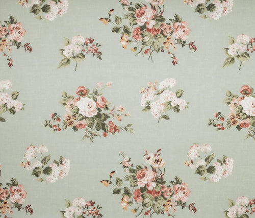A flat screen shot of the Rosemore curtain fabric in Sage by Laura Ashley 