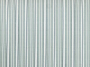 A flat screen shot of the Suffolk Stripe curtain fabric in Eucalyptus by Laura Ashley 