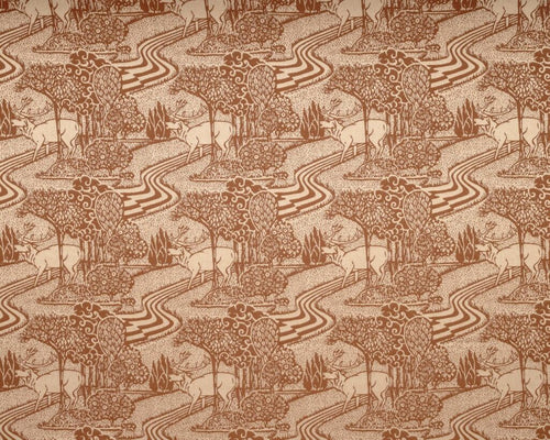 A flat screen shot of the Trecastle curtain fabric in Ember by Laura Ashley 