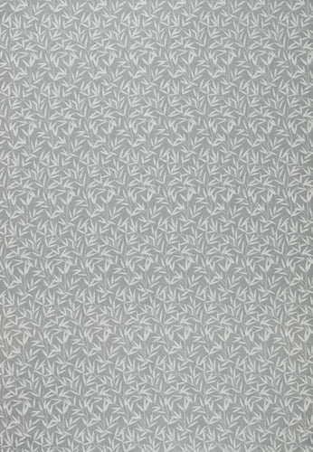 A flat screen shot of the Willow Leaf Chenille curtain fabric in Steel by Laura Ashley