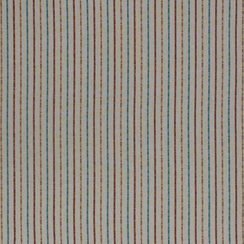 Maya Stripe curtain fabric in Teal by Porter & Stone
