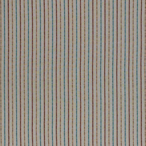 Maya Stripe curtain fabric in Teal by Porter & Stone