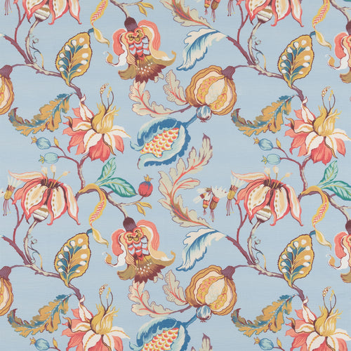 A flat screen shot of the Oleander curtain fabric in Mandarin by Beaumont Textiles 