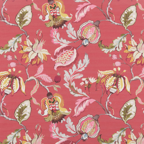 A flat screen shot of the Oleander curtain fabric in Rose Hip by Beaumont Textiles 
