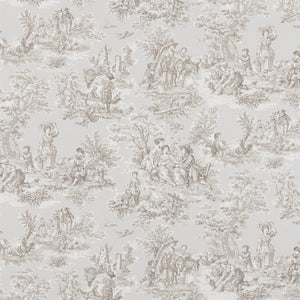 A flat screen shot of the Whistledown curtain fabric in Parchment by Beaumont Textiles 