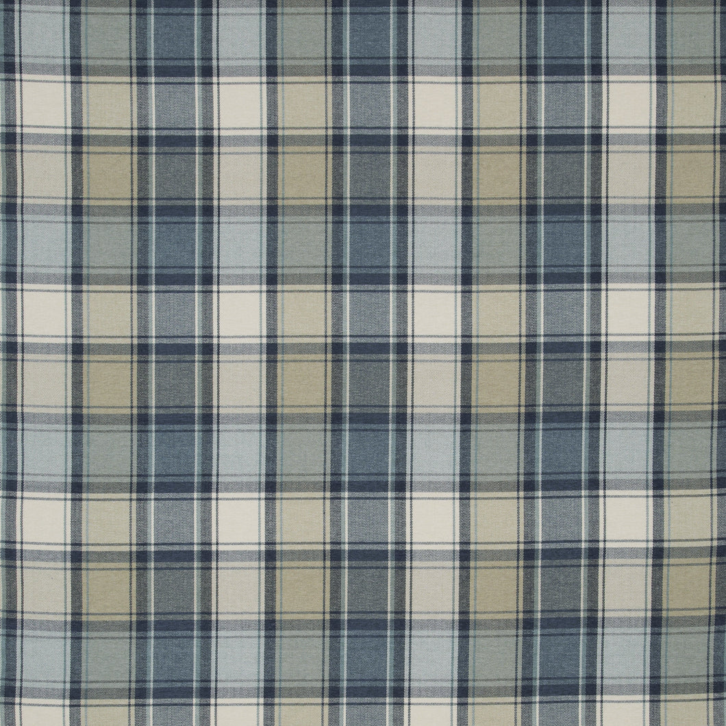 iLiv Argyle Curtain Fabric | Indigo - Designer Curtain & Blinds 