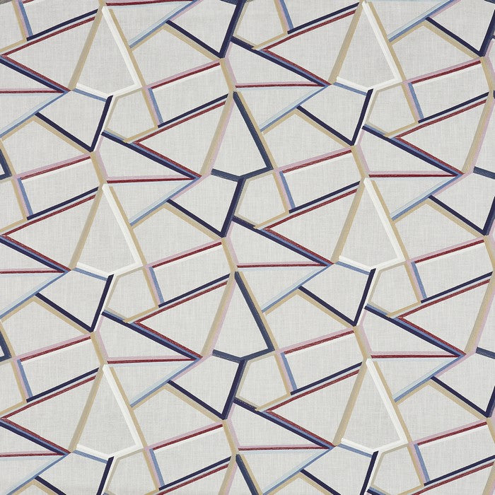 A flat screen shot of the Tetris curtain fabric in Marshmellow by Prestigious Textiles 