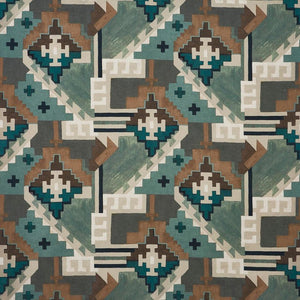 A flat screen shot of the Machu Picchu curtain fabric in Mineral by Prestigious Textiles 