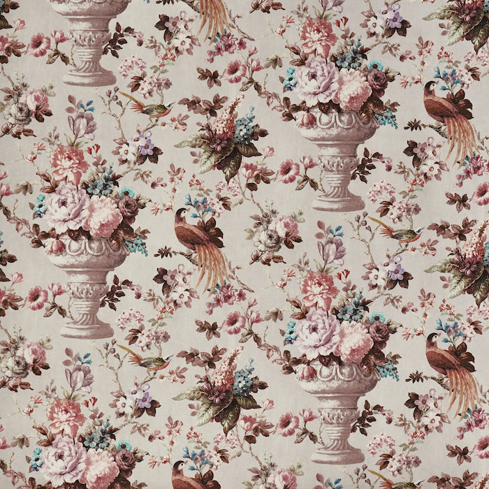 A flat screen shot of the Clarence curtain fabric in Peony by Prestigious Textiles 