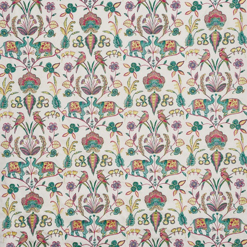 A flat screen shot of the Raj curtain fabric in Flamingo by Prestigious Textiles 