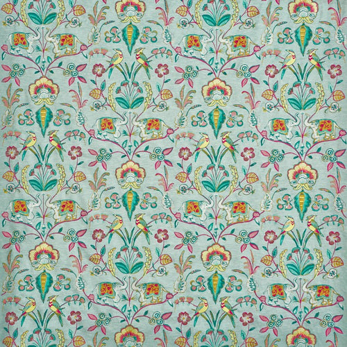 A flat screen shot of the Raj curtain fabric in Jade by Prestigious Textiles 