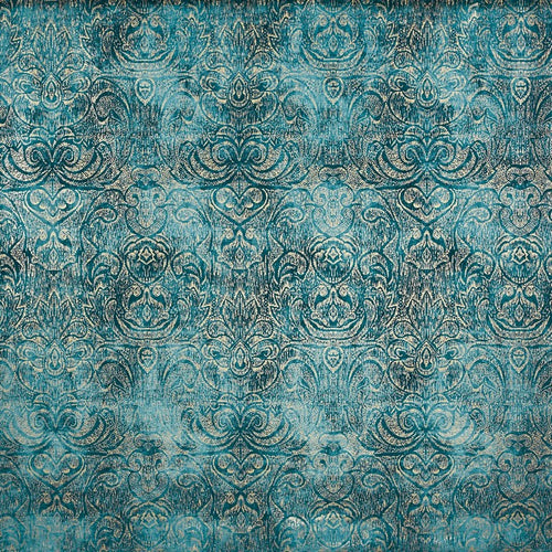 A flat screen shot of the Darjeeling curtain fabric in Ocean by Prestigious Textiles 