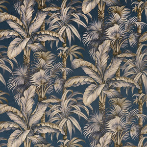 A flat screen shot of the Tripura curtain fabric in Indigo by Prestigious Textiles 