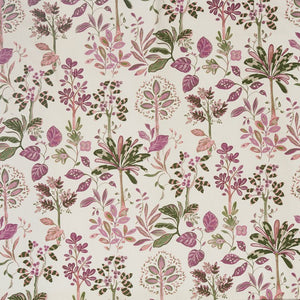 A flat screen shot of the Tree of Life curtain fabric in Orchid by Prestigious Textiles 