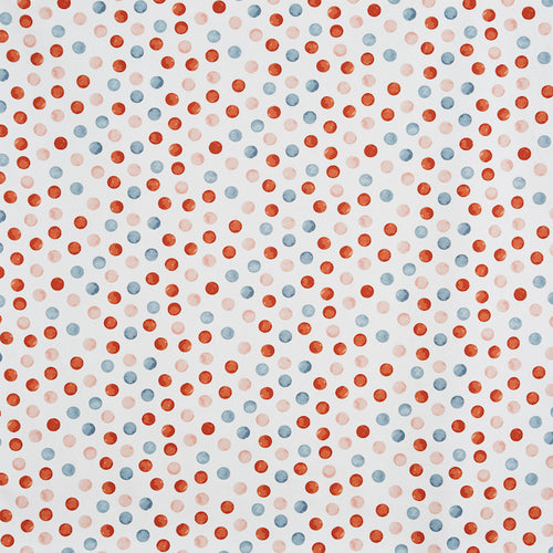 A flat screen shot of the Porthole curtain fabric in Coral by Prestigious Textiles 