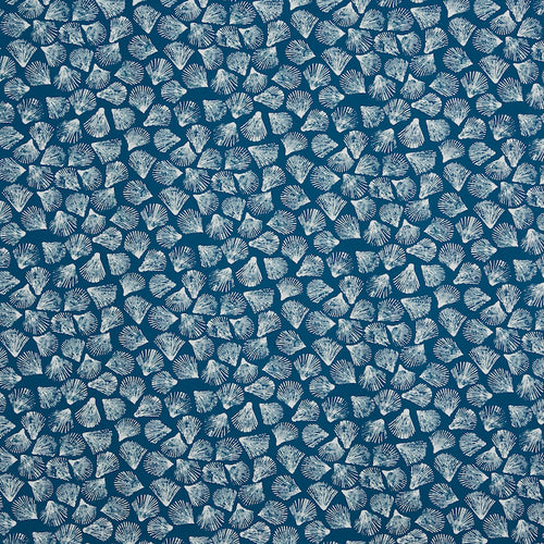 A flat screen shot of the Sandbank curtain fabric in Ocean by Prestigious Textiles 