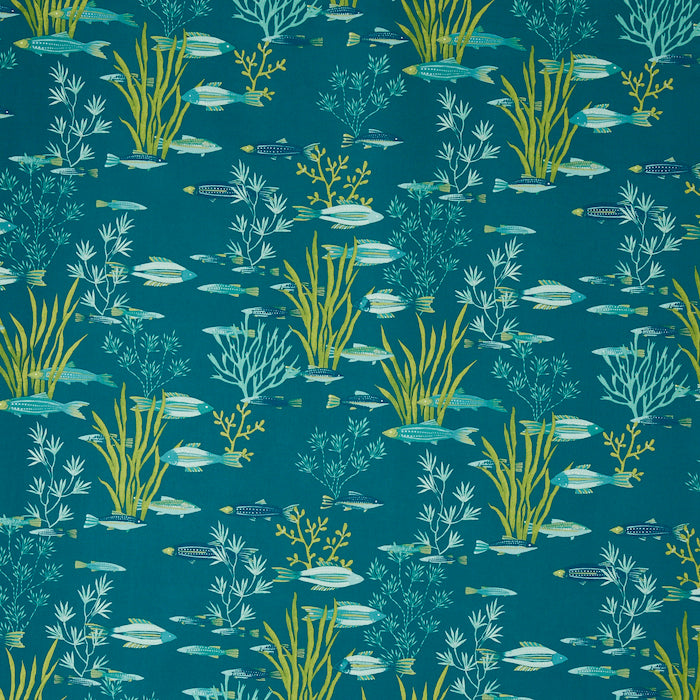 A flat screen shot of the Shallows curtain fabric in Seafoam by Prestigious Textiles 