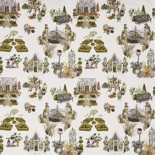 A flat screen shot of the Potting Shed curtain fabric in Daffodil by Prestigious Textiles 