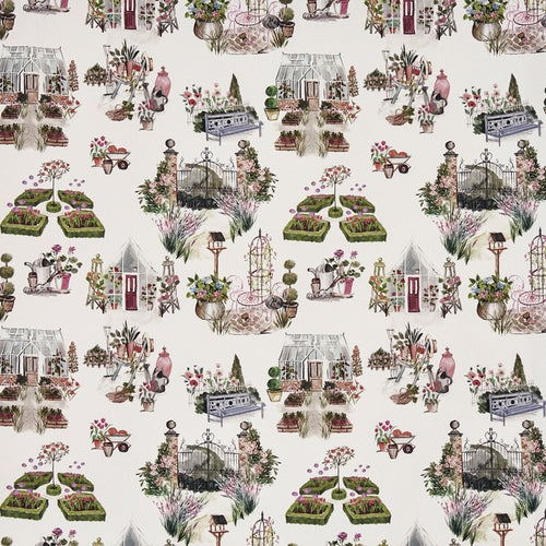 A flat screen shot of the Potting Shed curtain fabric in Bluebell by Prestigious Textiles 