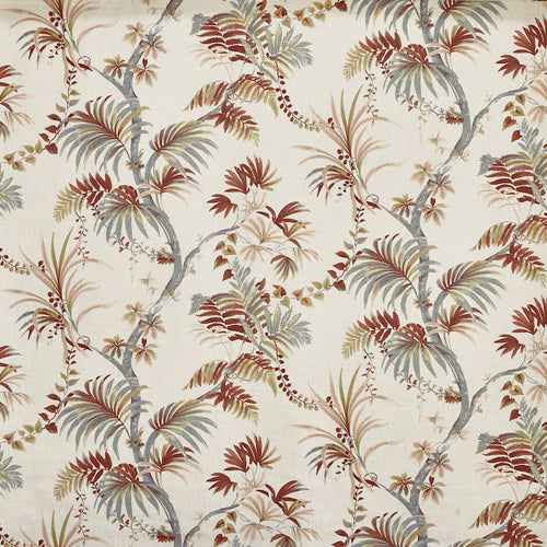 A flat screen shot of the Analeigh curtain fabric in Terracotta by Prestigious Textiles 