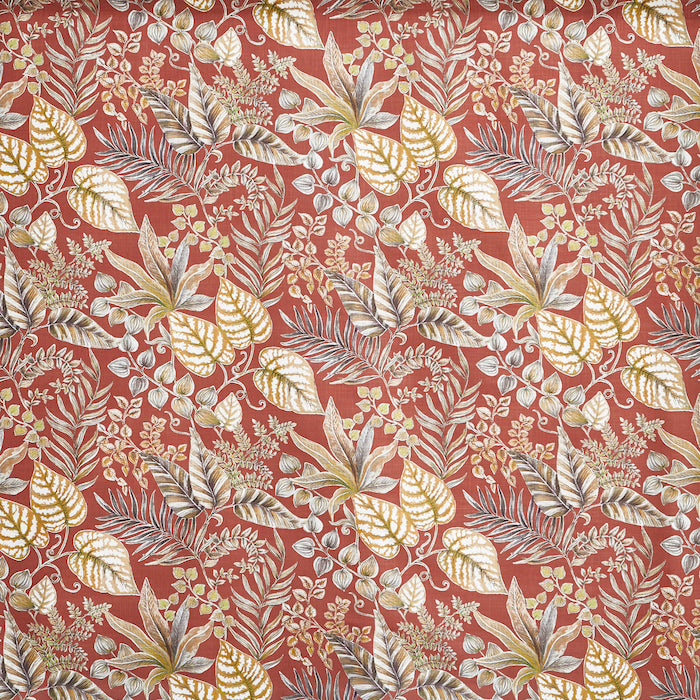 A flat screen shot of the Paloma curtain fabric in Terracotta by Prestigious Textiles 