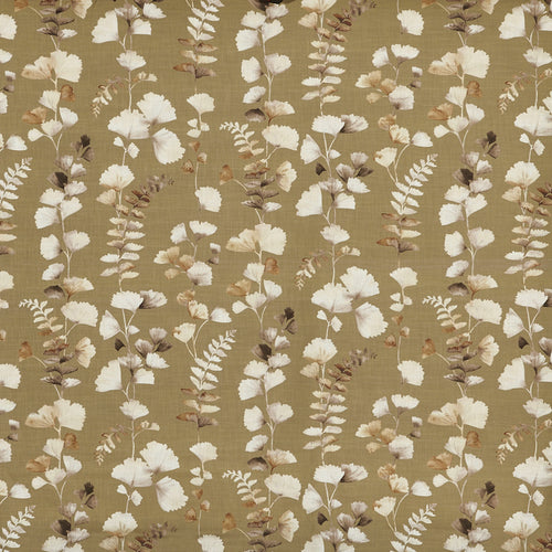 A flat screen shot of the Eucalyptus curtain fabric in Saffron by Prestigious Textiles 