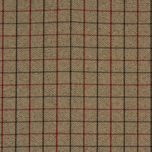 Porter & Stone Bamburgh Curtain Fabric | Rosso - Designer Curtain & Blinds 