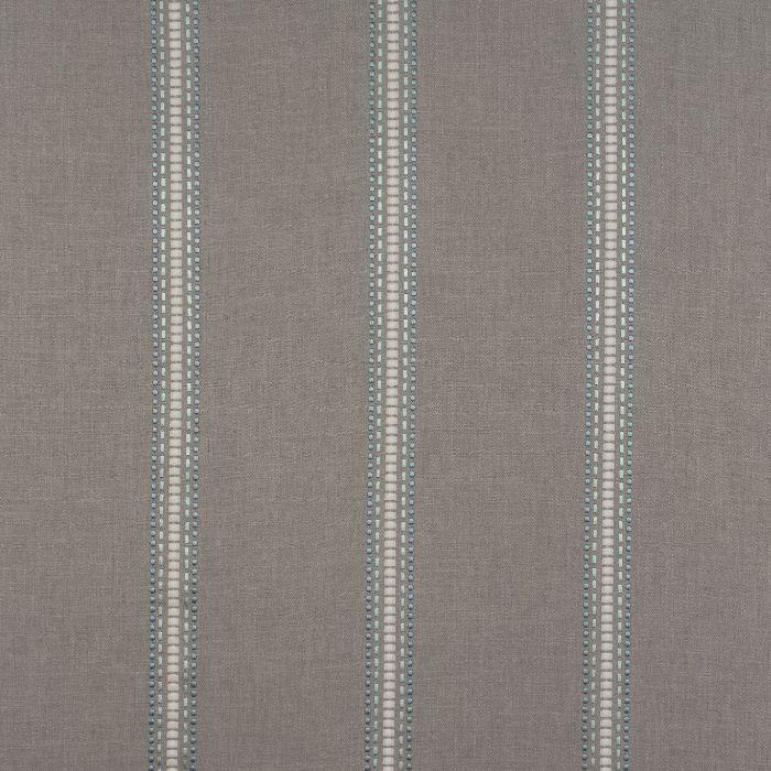 Bromely Stripe curtain fabric in Duck Egg by Porter & Stone