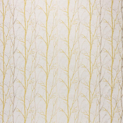 Fibre Naturelle Burley Tree Curtain Fabric | Ochre - Designer Curtain & Blinds 