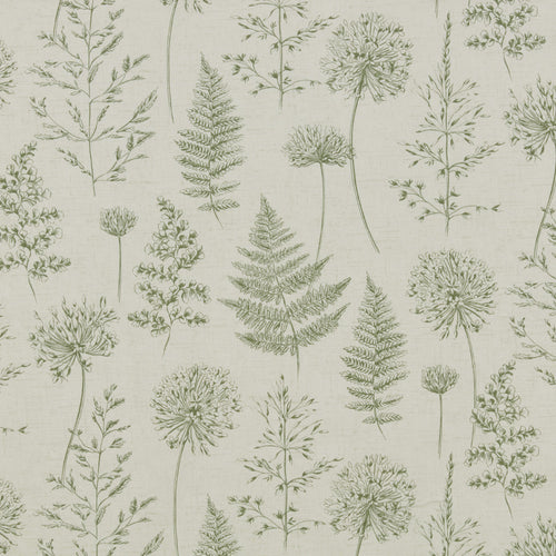 A flat screen shot of the Chervil curtain fabric in Fern by iLiv 