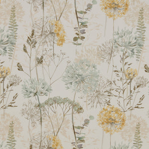 A flat screen shot of the Country Journal curtain fabric in Fern by iLiv 