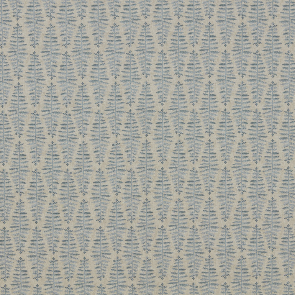 A flat screen shot of the Fernia curtain fabric in Denim by iLiv 
