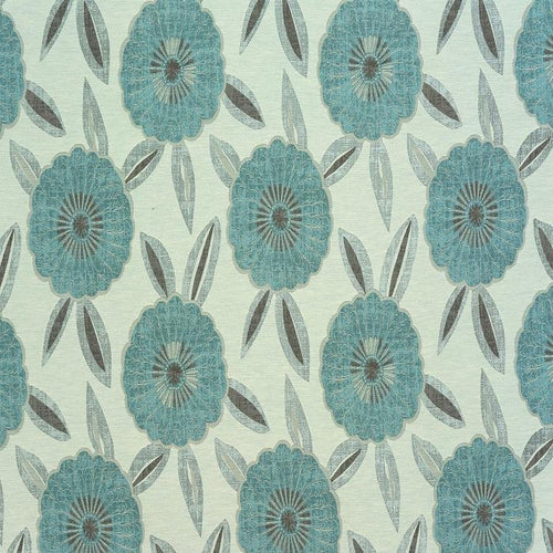 Florentina curtain fabric in Duck Egg by Fryetts 