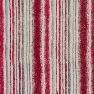 Garda Stripe curtain fabric in Cherry by Fryetts 