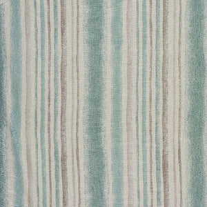 Garda Stripe curtain fabric in Cornflower by Fryetts 