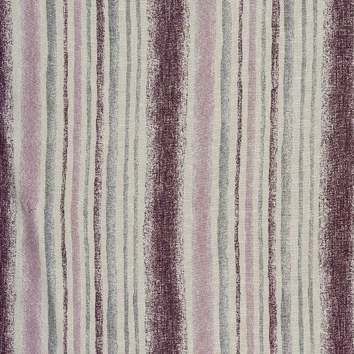Garda Stripe curtain fabric in Grape by Fryetts 